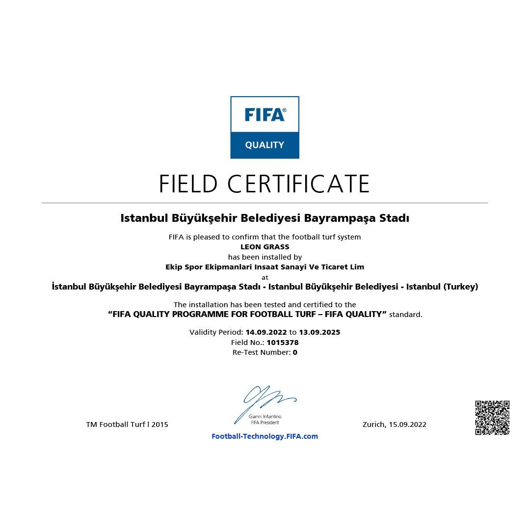İstanbul Büyükşehir Belediyesi Fifa Sertifikalı Saha Tamamlandı