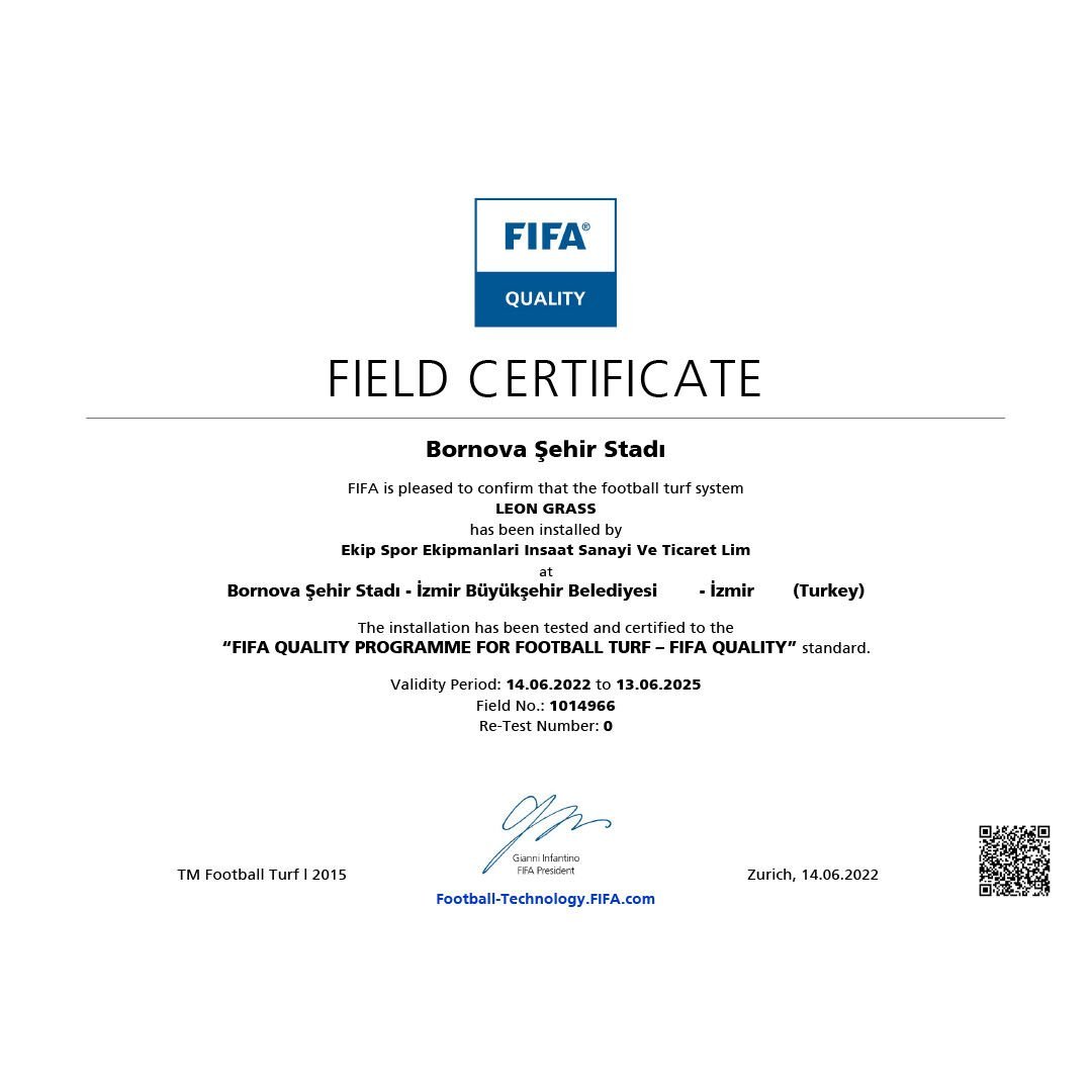 İzmir Bornova Fifa Sertifikalı Saha Tamamlandı