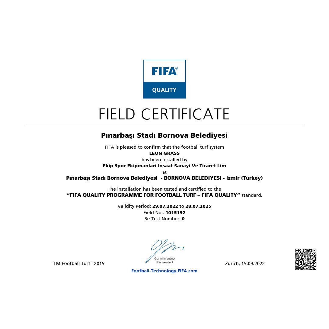Pınarbaşı Fifa Sertifikalı Saha Tamamlandı